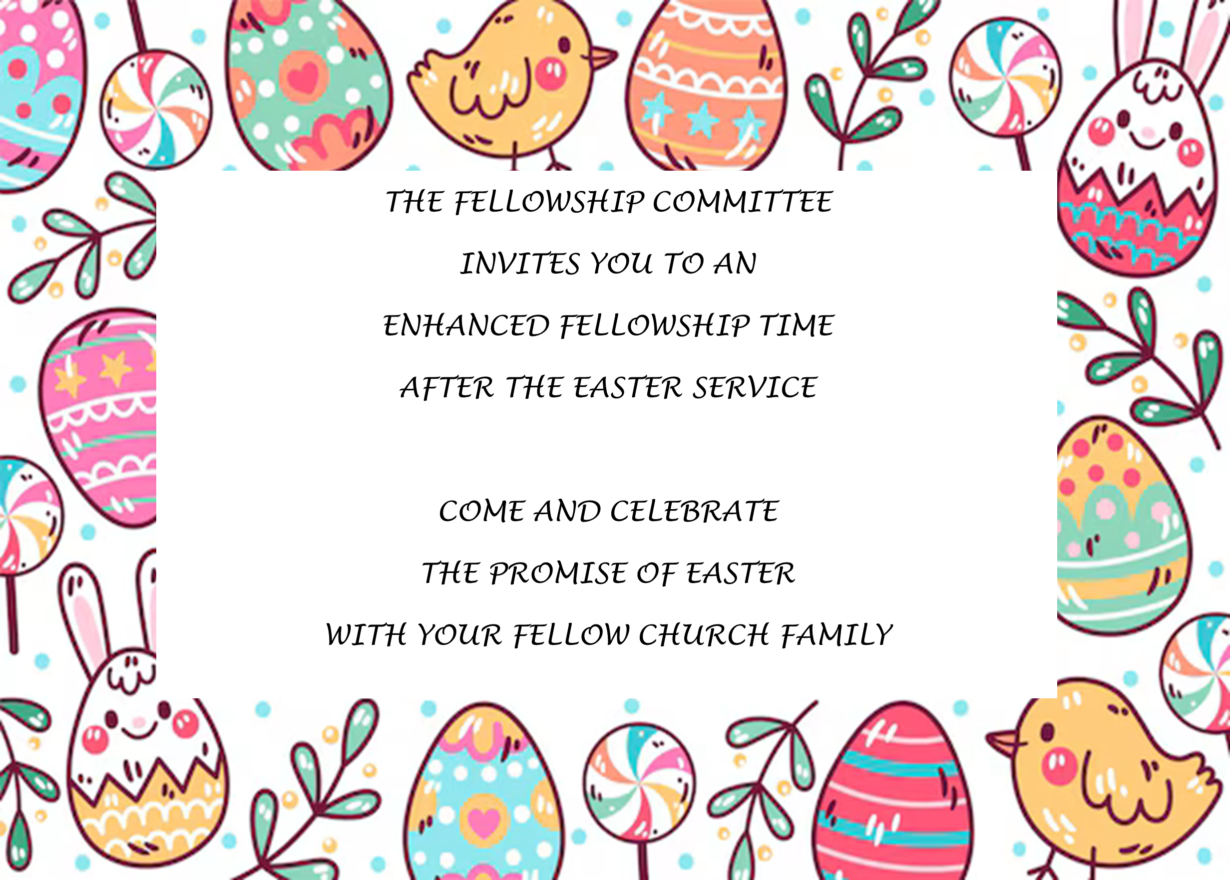 Fellowship Hour - Cafe, Lower Gathering Space 