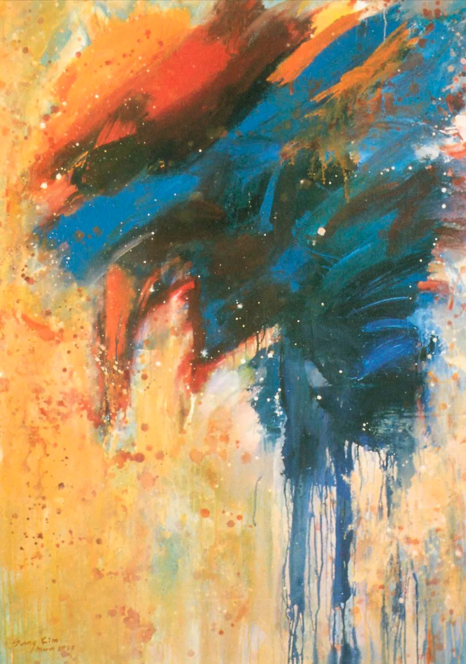 72 dpi **Explosion of Freedom 83 1983 Acrylic on Canvas 71” h x 57” w The Korean National Museum & Contemporary Art.jpg