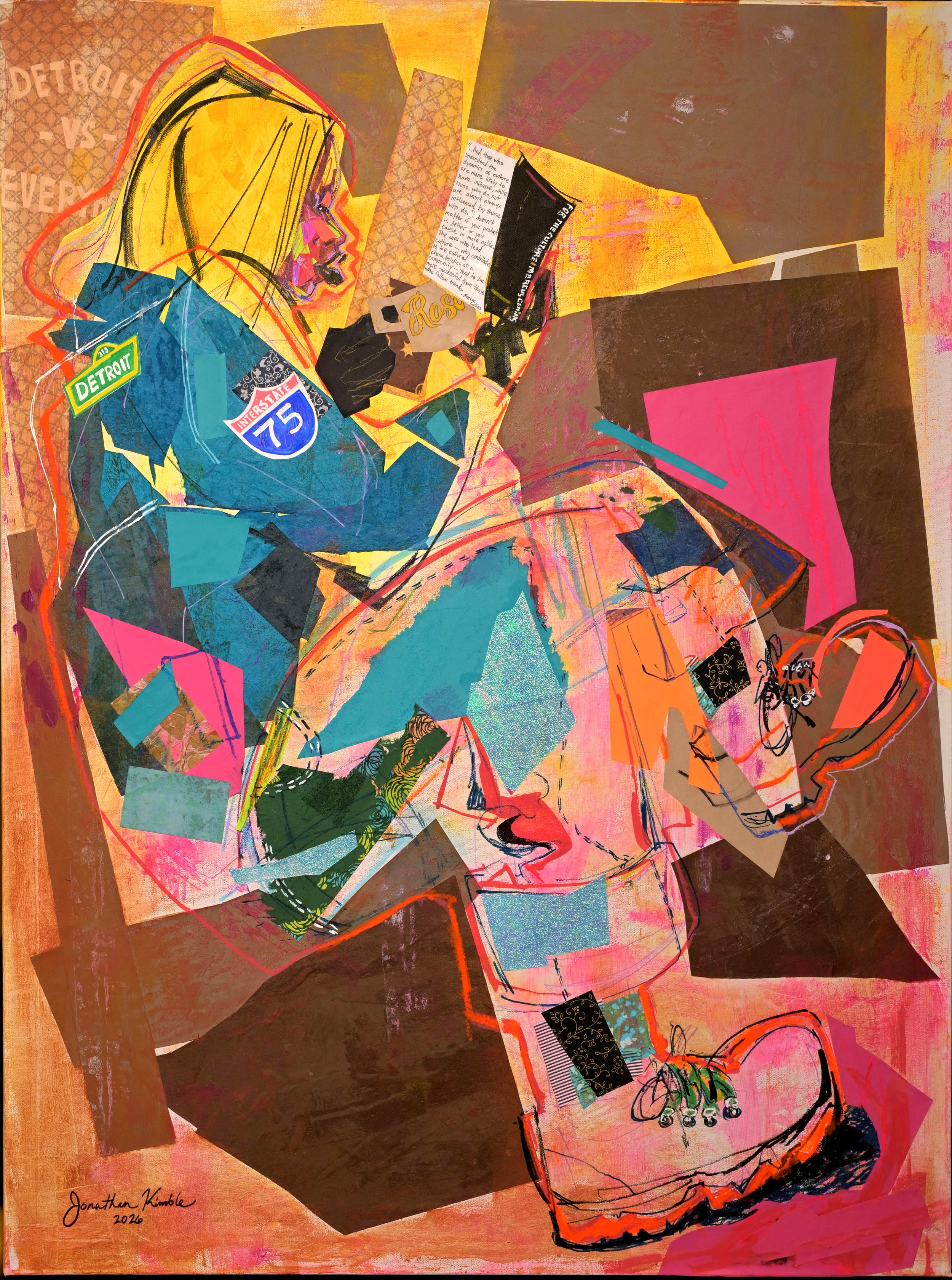 For the Culture —2026; Mixed Media on Canvas; 36in.x 48in.