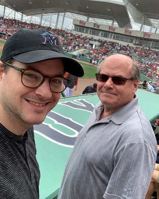 Happy Father&rsquo;s Day to all the dads out there but especially this one who is the actual #1 Dad no matter what your dad&rsquo;s T-shirt says. 
This is my dad and me at an actual baseball game this year from a couple days before everything was can