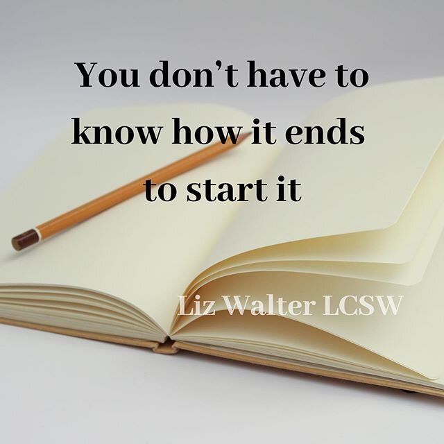 A new job. A new relationship. A new project. Whatever it is - we never know the ending when we start. But we move ahead, anyway. #ThingsYourTherapistSays #lcsw  #privatepractice #BeBrave #newbeginnings #takeachance #redbanknjtherapist