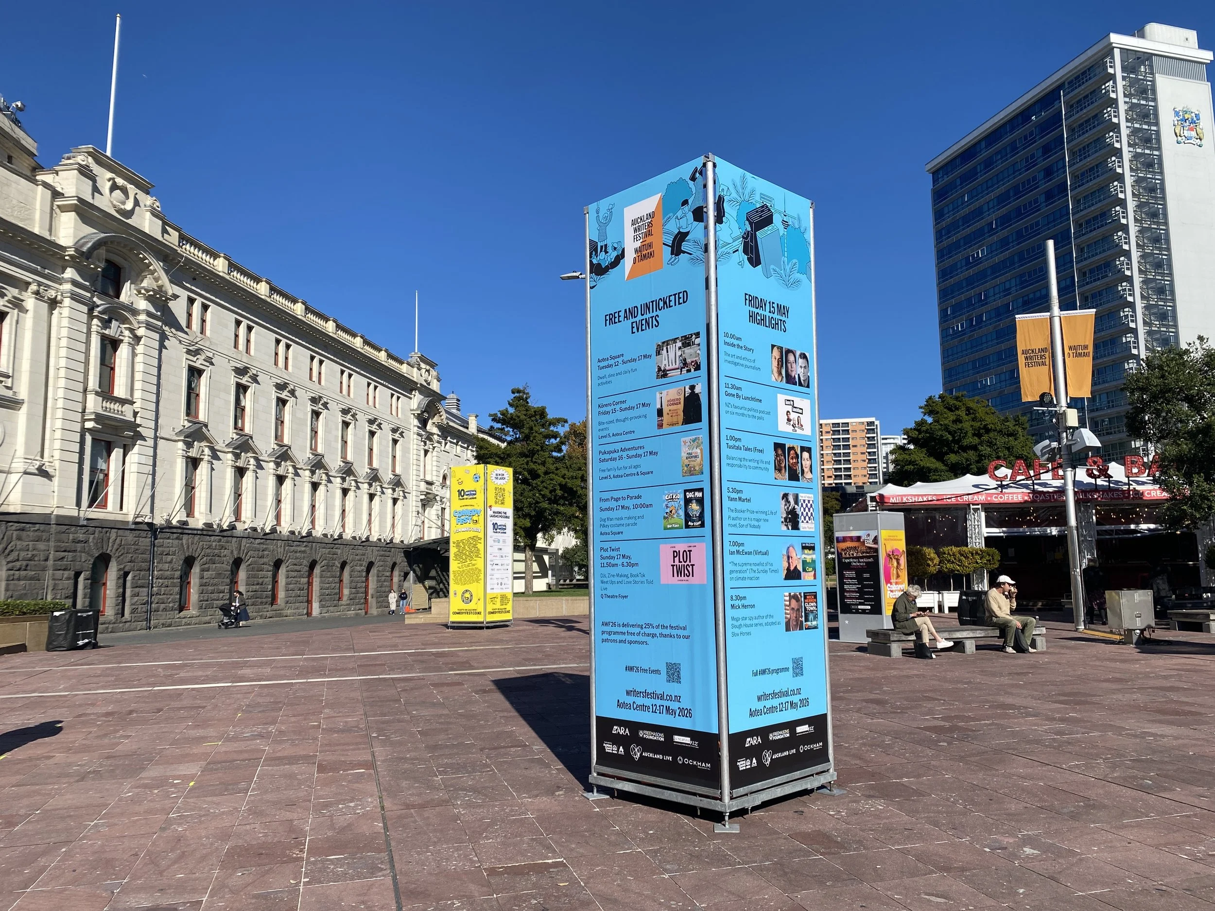 Comedy Festival & Writers Festival PVC Towers.JPG