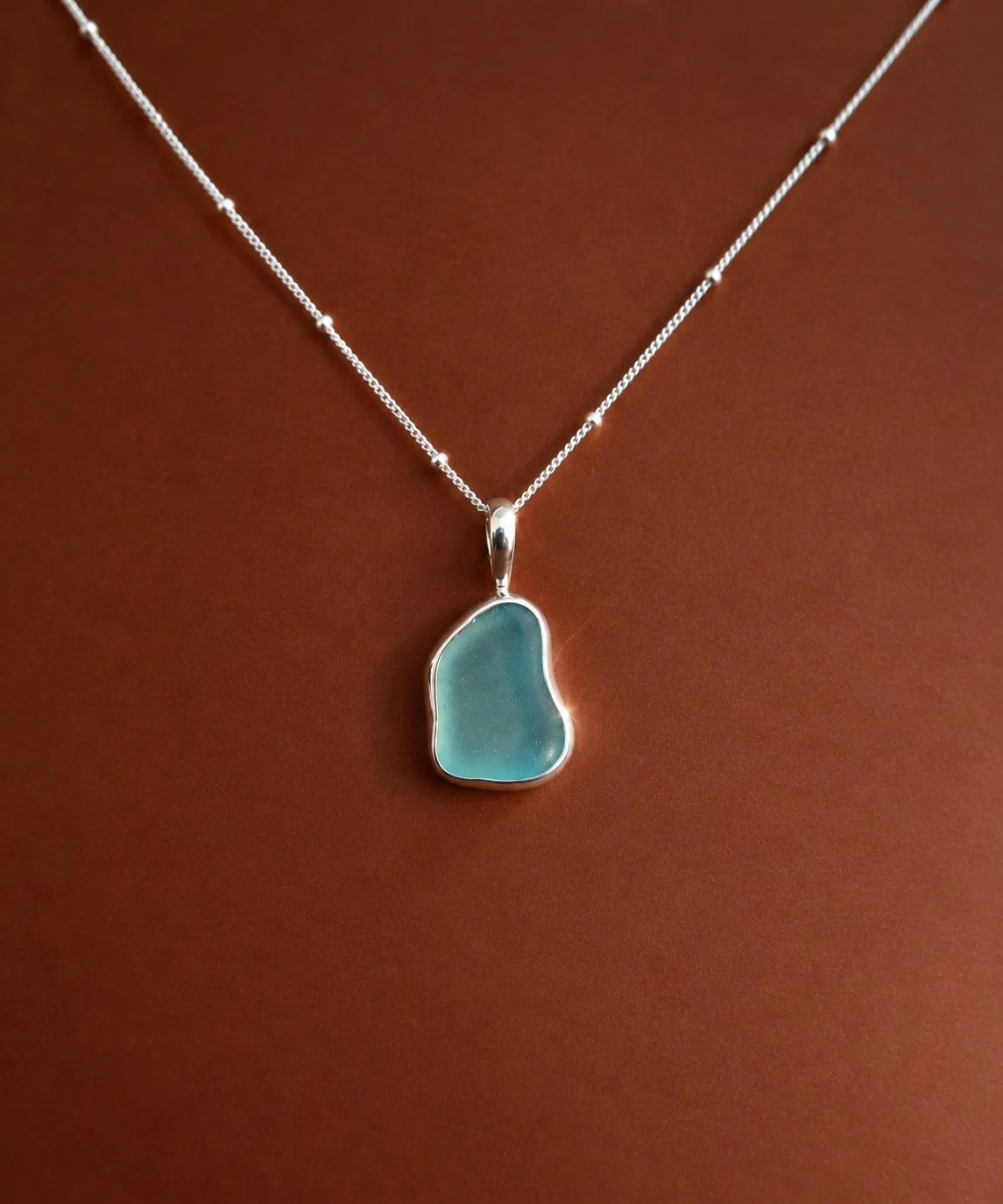 Teal Sea Foam Necklace