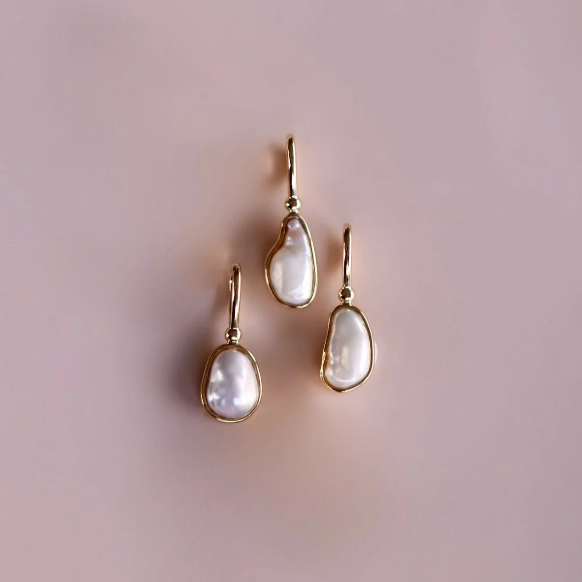 Solid 14k Pearl Pendant