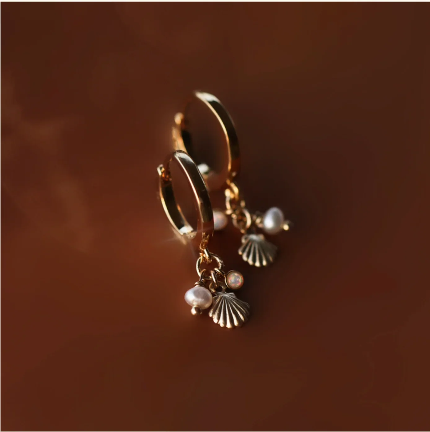 Bayside Opal Hoops