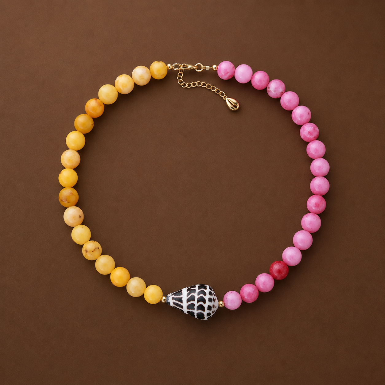 Hebrew Sunrise Glass Bead Necklace