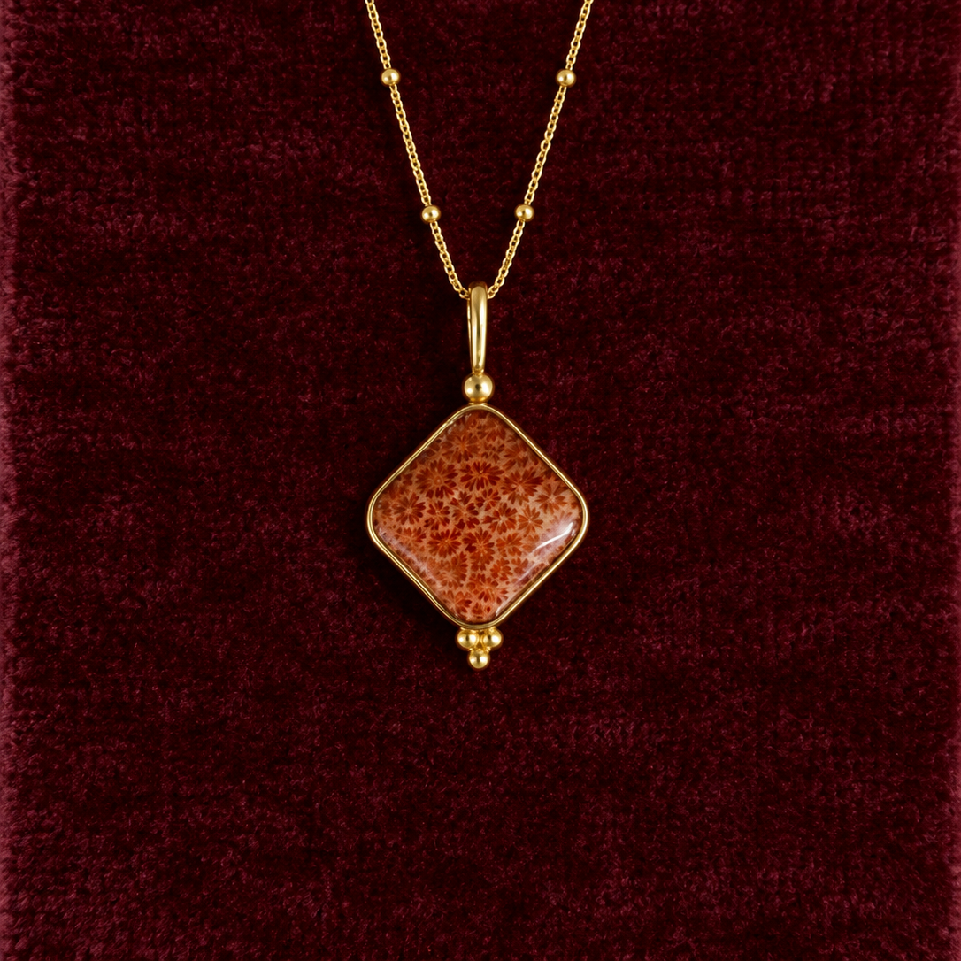 Fossilised Coral Pendant