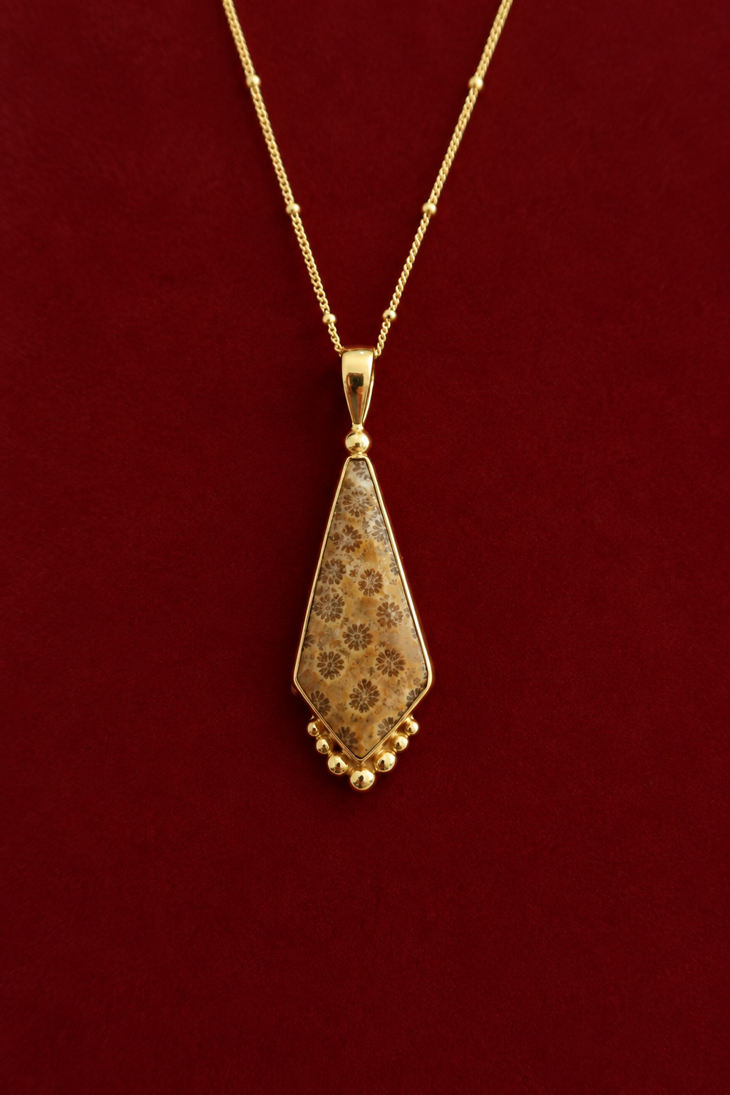 Fossilised Coral Pendant