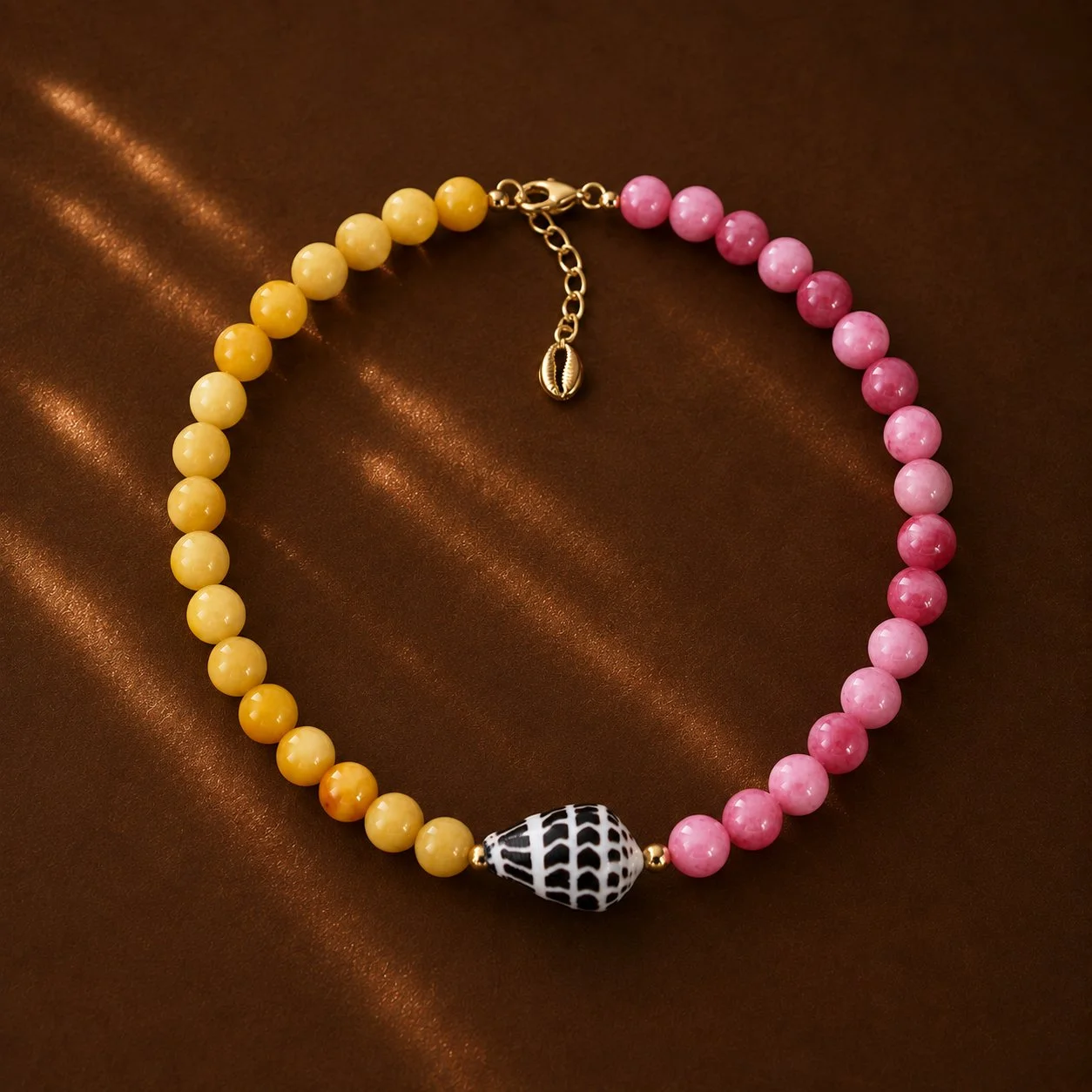 Pre-Order Hebrew Sunrise Glass Bead Necklace