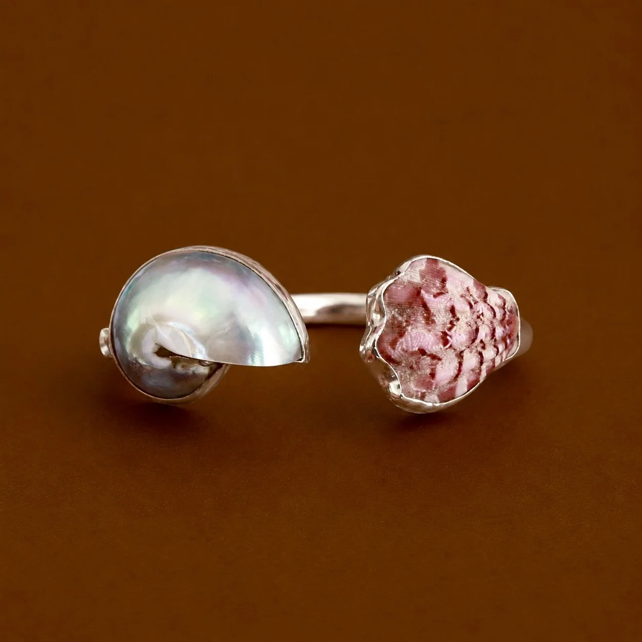 Japanese Decatopecten and Nautilus Cuff