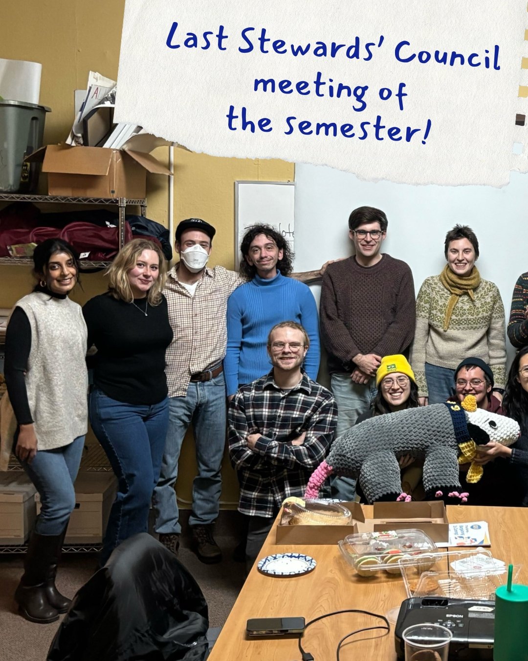 Our stewards met last Tuesday for the last time before the winter break!

Thank you to everyone who came to our meetings throughout the semester - you are the keys to staying connected with our members.

Interested in becoming a steward? Send us a no