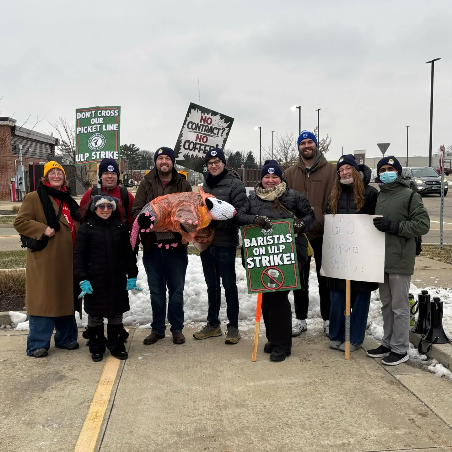 GEO is supporting the LOCAL Starbucks on the picket lines! ✊ Easiest thing you can do to support? Don&rsquo;t buy Starbucks coffee!

Starbucks Workers United announced their strike authorization on November 5th and LOCAL Champaign store on Neil St is