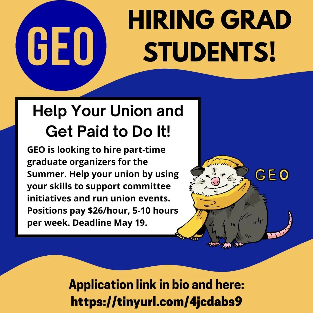 We are hiring Member Organizing Fellows to assist with the work of our various committees, recruit new members, increase member participation, and build our union&rsquo;s power! This is a temporary hourly fellowship that is paid monthly at a rate of 