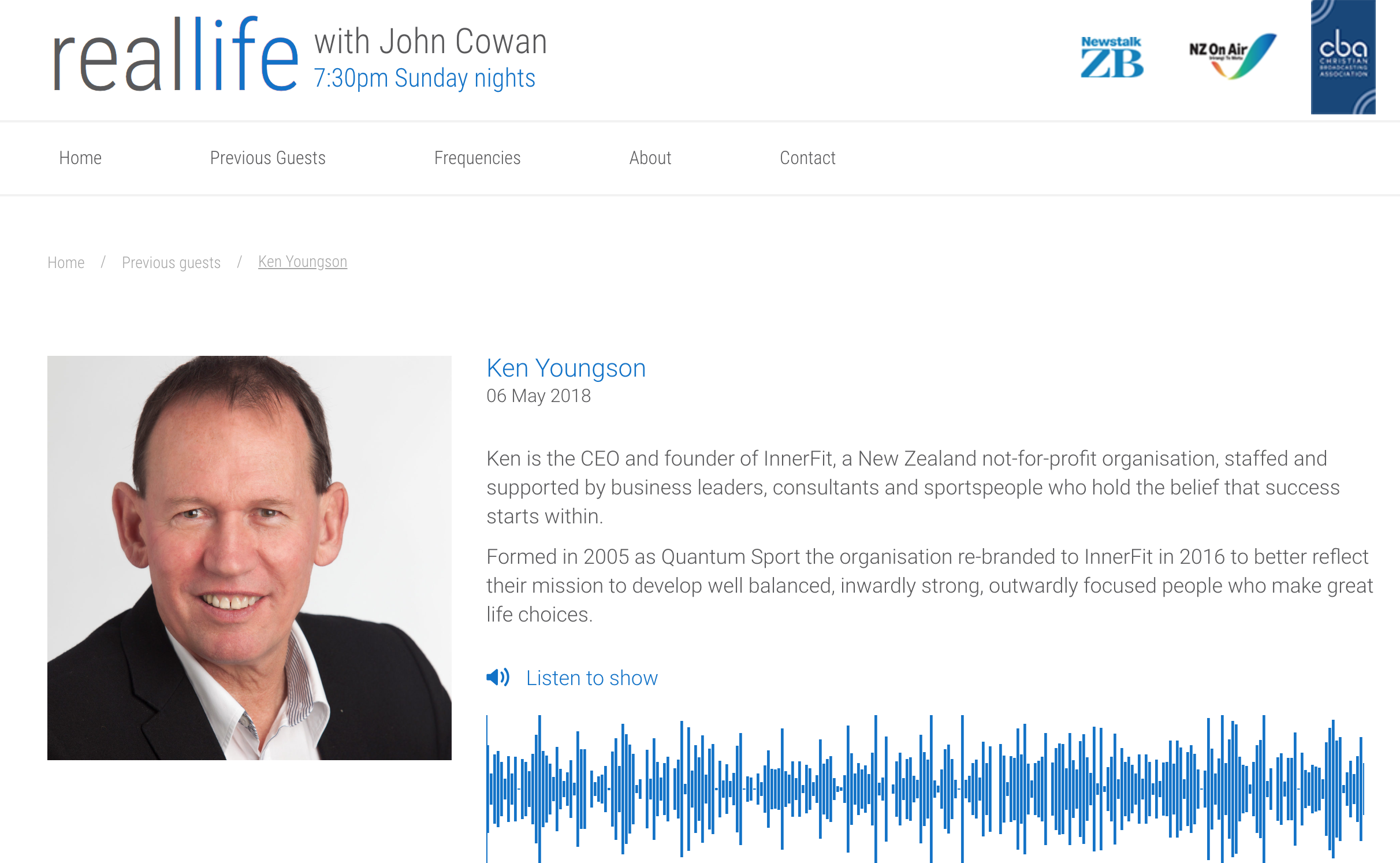 Ken Youngson on Real Life with John Cowan