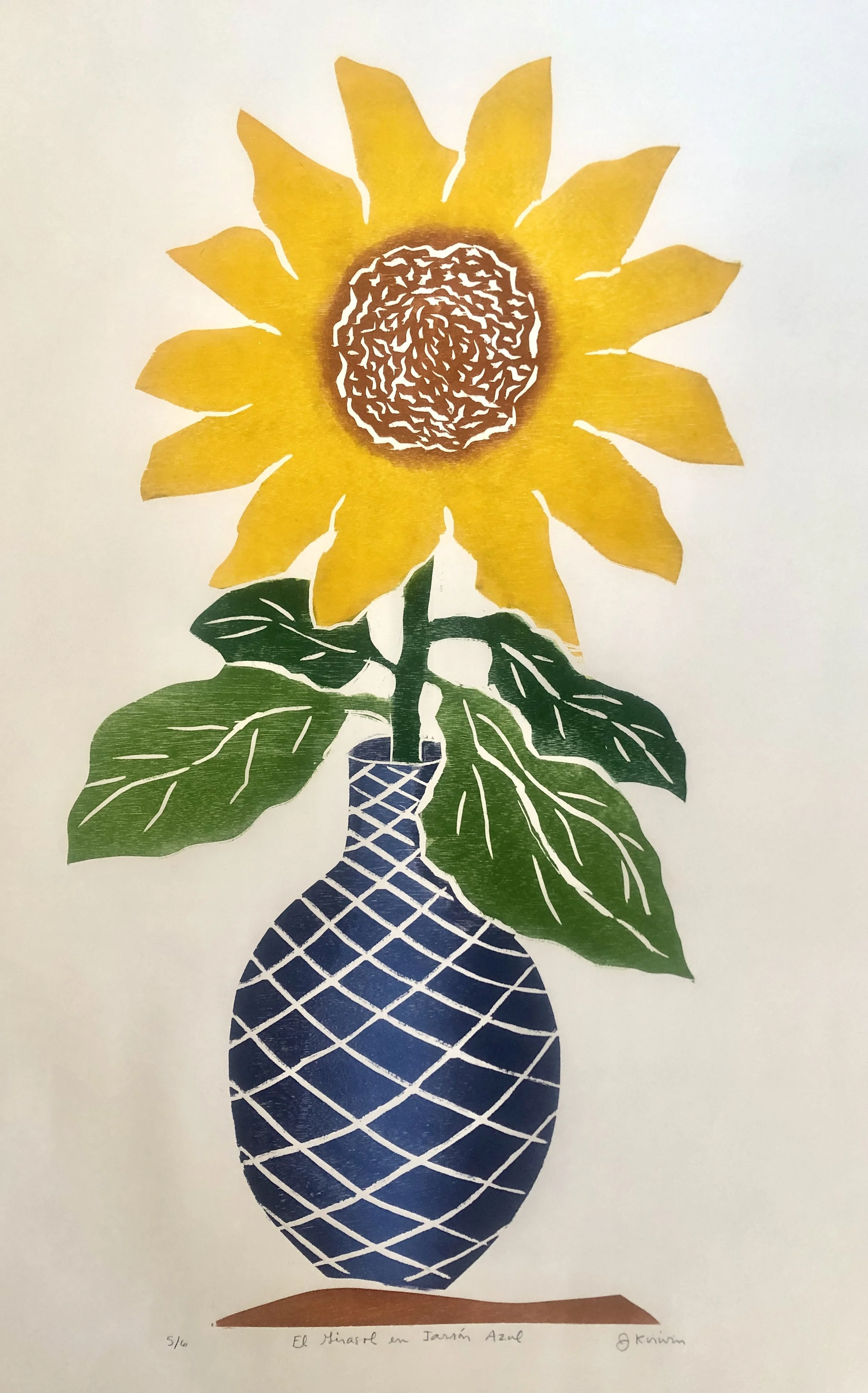 El Girasol en Jarron Azul.JPG