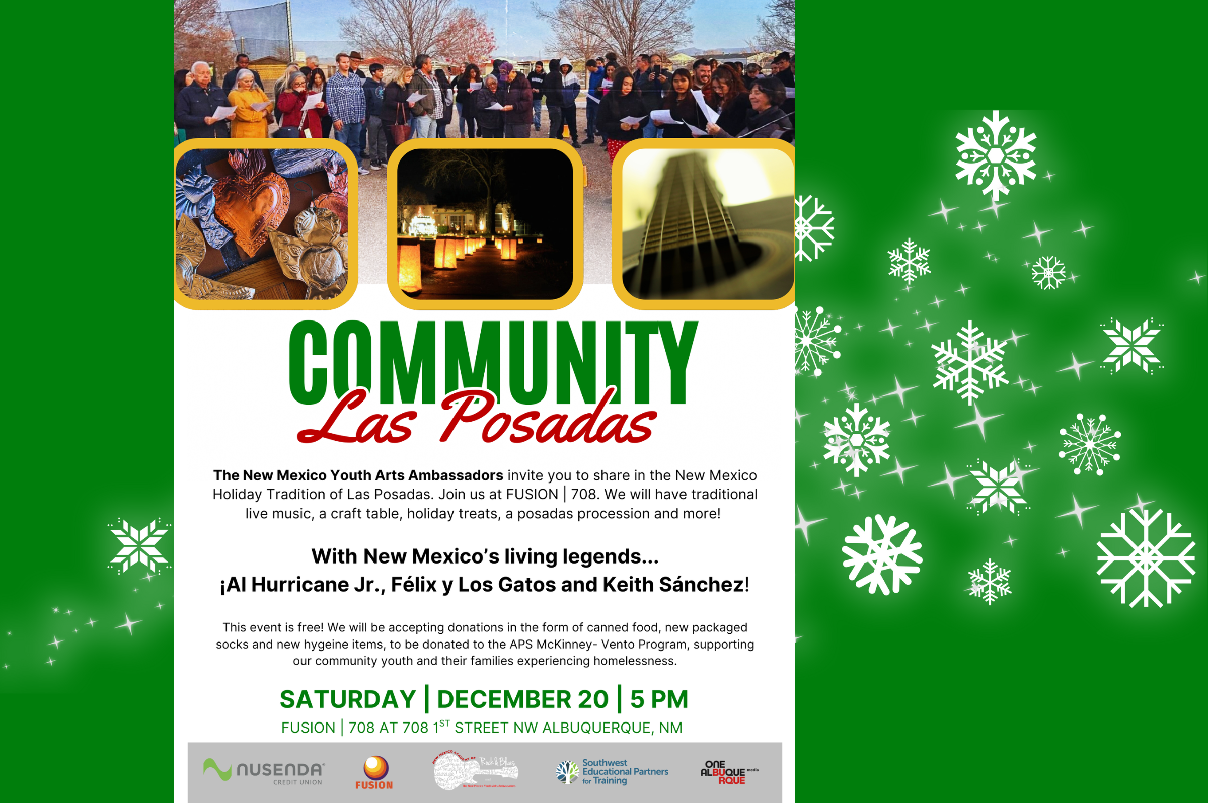 The New Mexico Youth Arts Ambassadors presents Community Las Posadas