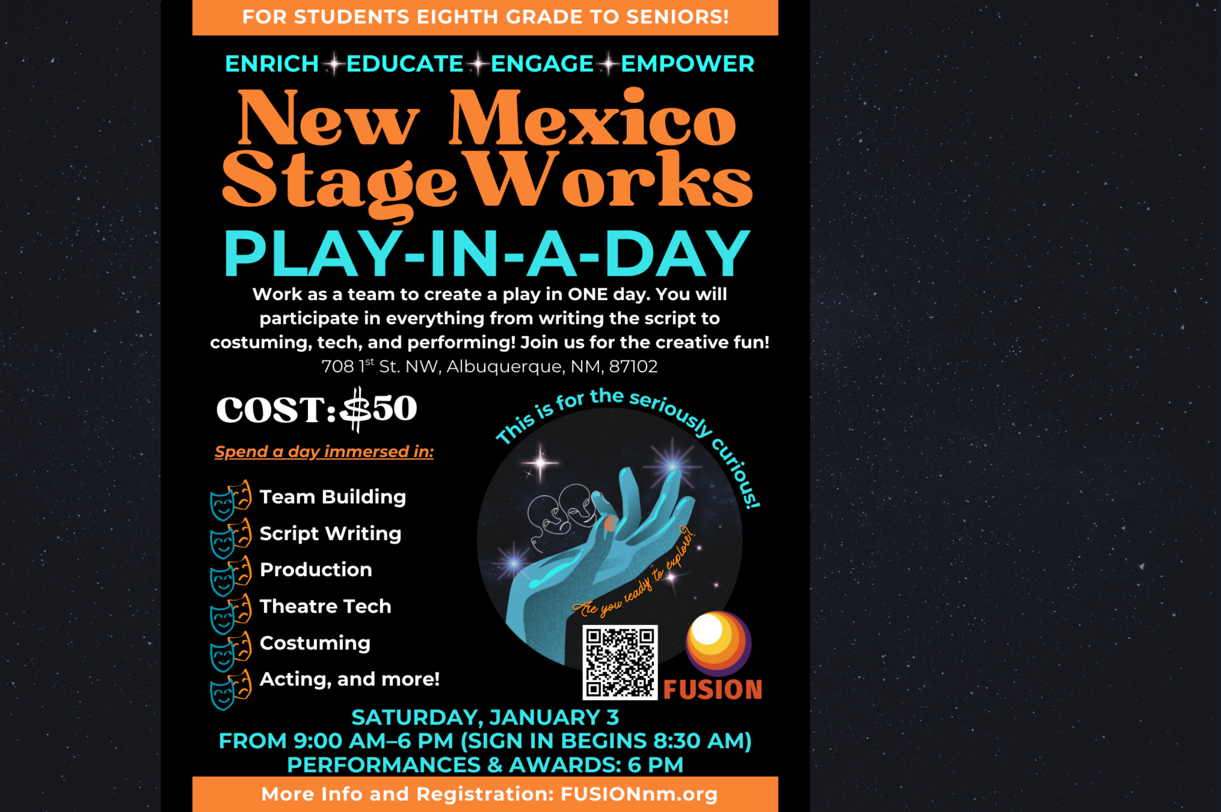 New Mexico StageWorks presents PLAY-IN-A-DAY