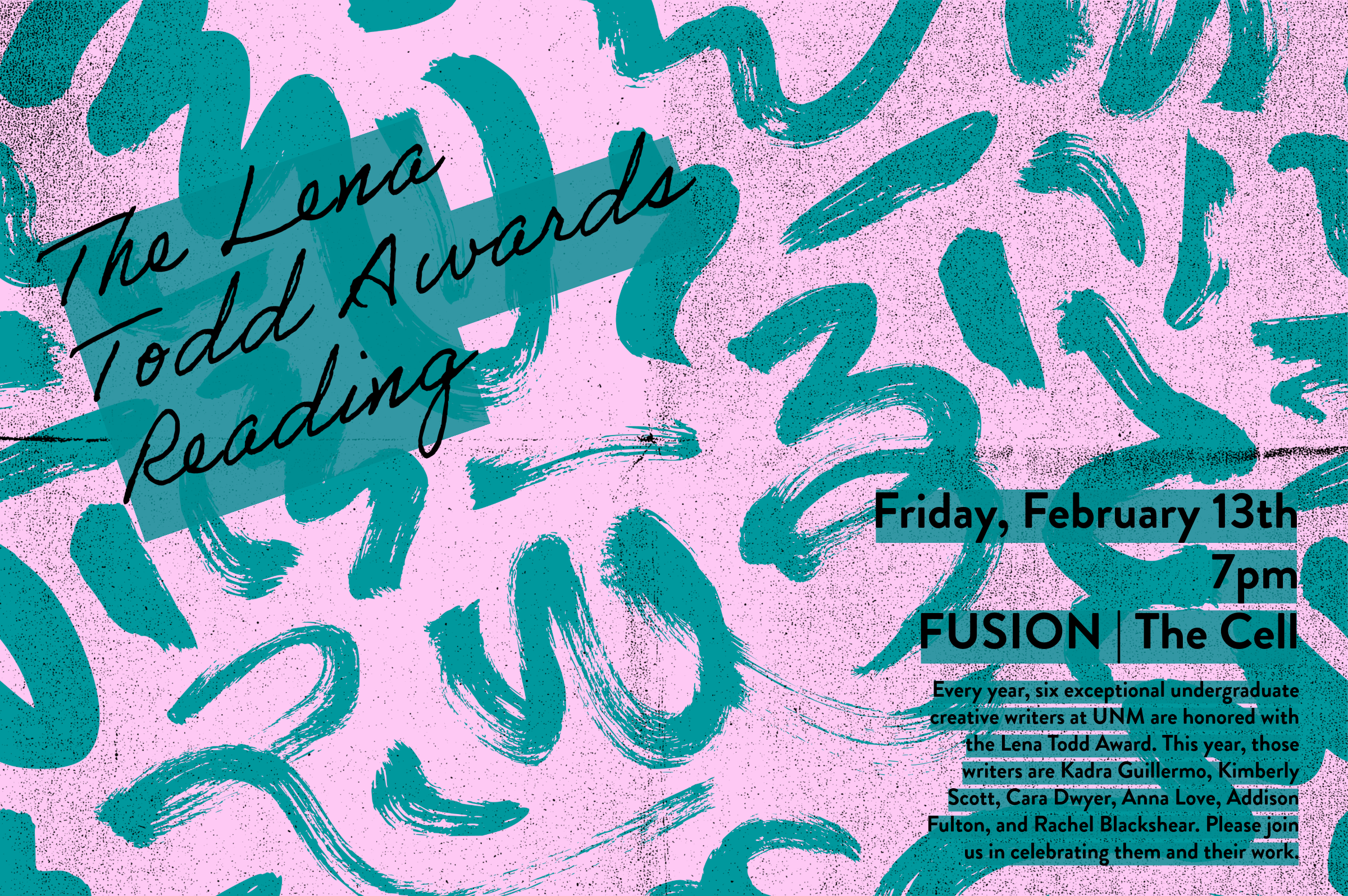 UNM Creative Writing Program: Lena Todd Awards Annual Reading 