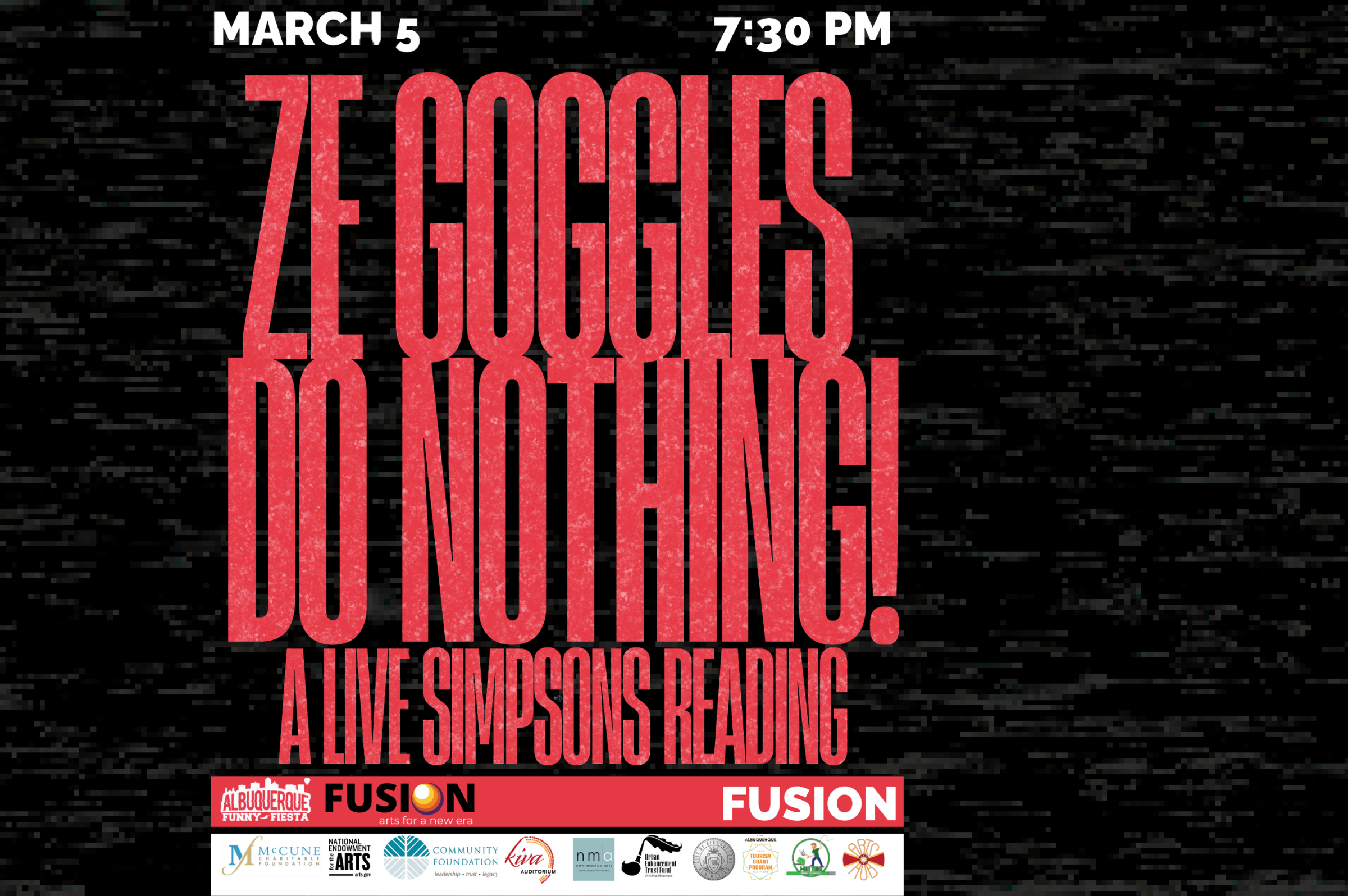 Albuquerque Funny Fiesta presents Ze Goggles Do Nothing!: A Live Simpson’s Reading