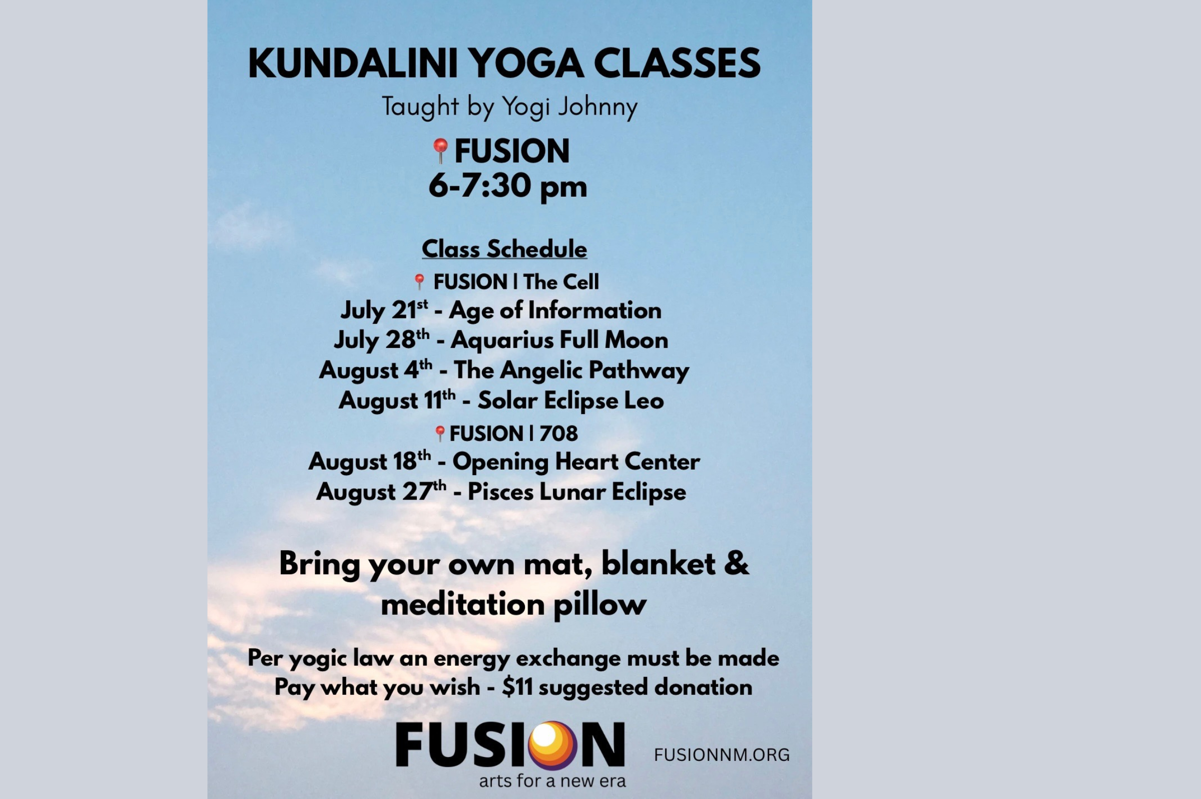 Kundalini Yoga Classes with Yogi Johnny Hoeft