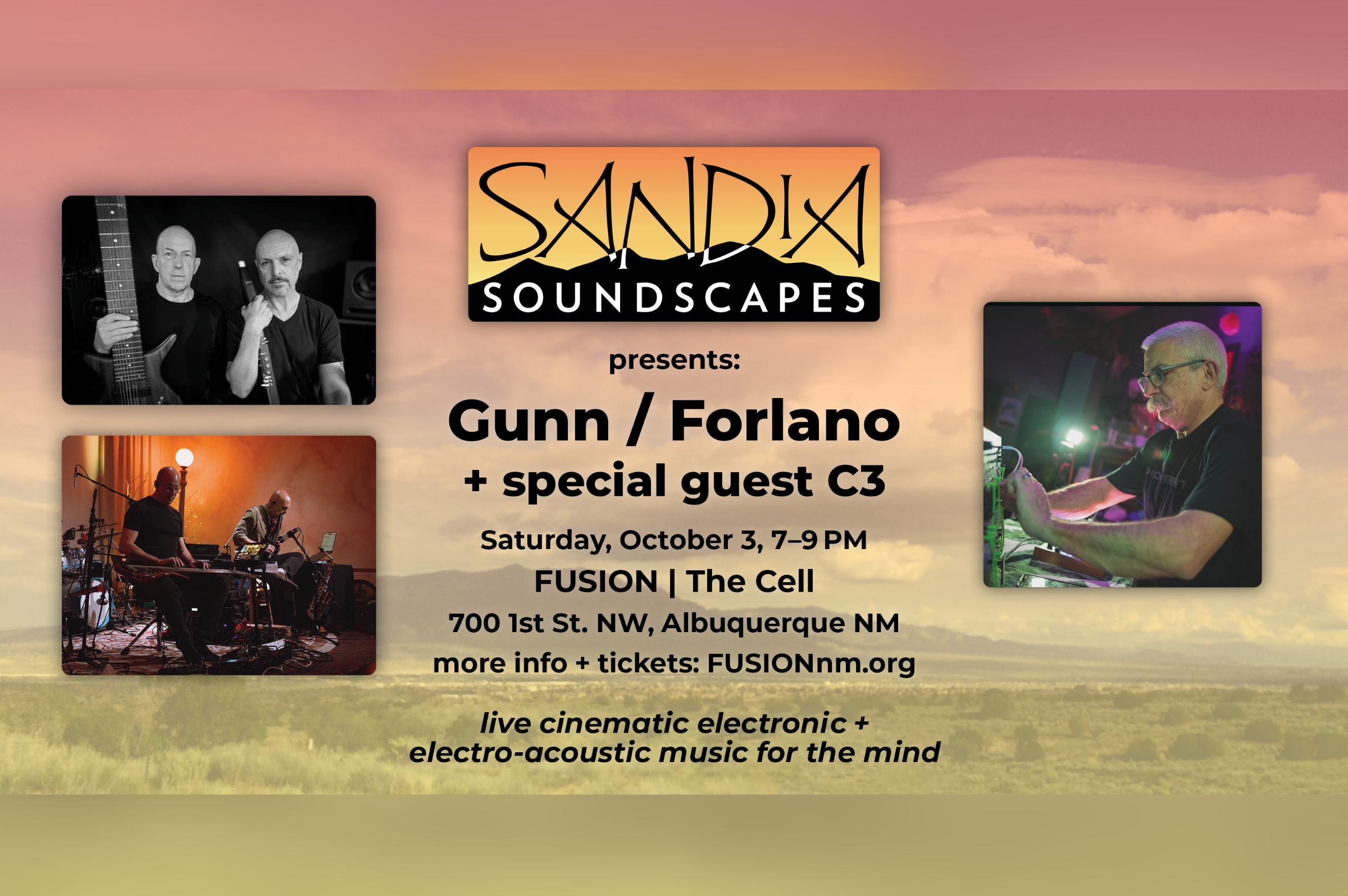 Sandia Soundscapes presents Gunn/Forlano with Special Guest C3
