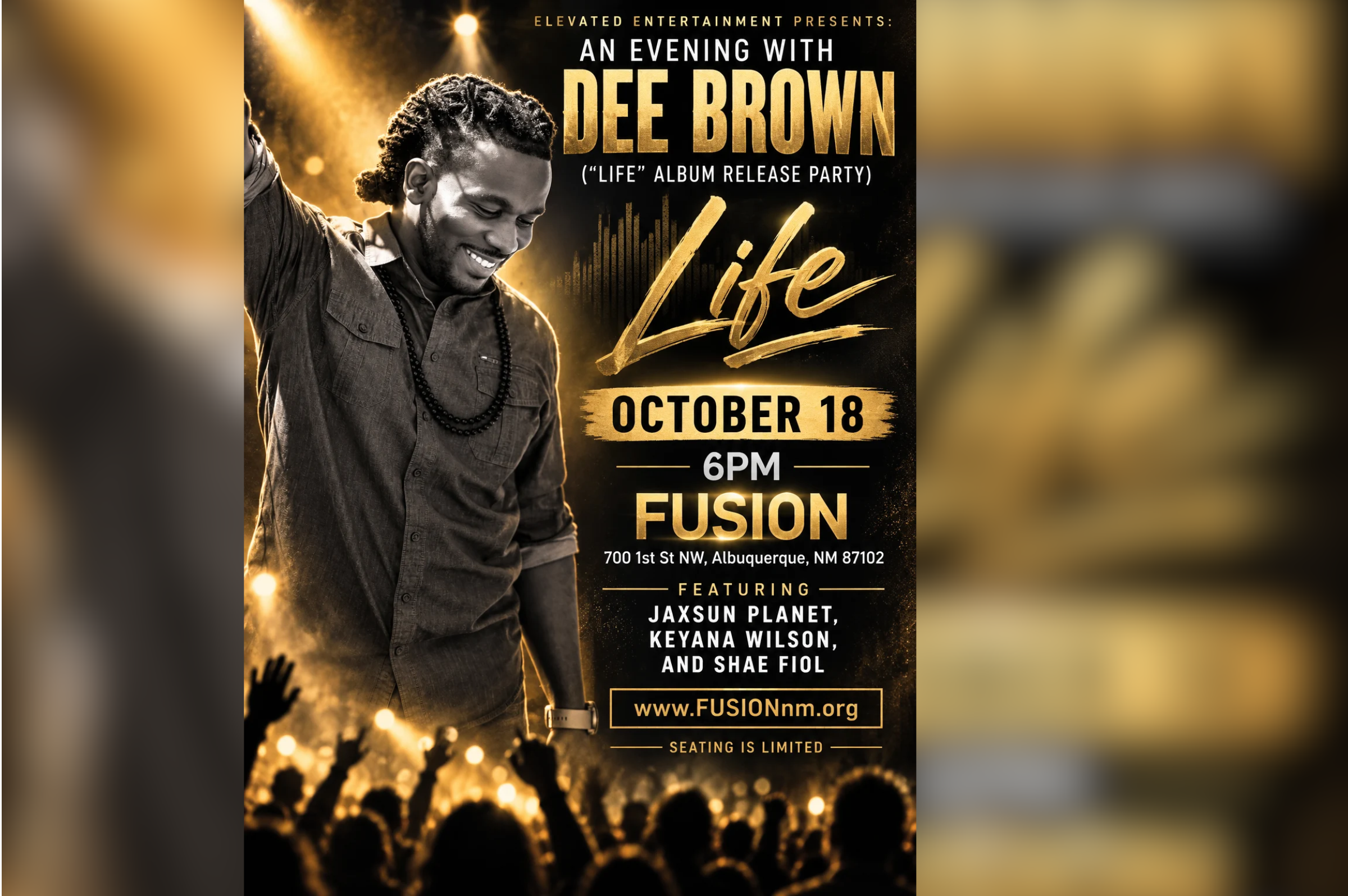 Elevated Entertainment presents: An Evening with Dee Brown (LIFE Album Release Party)