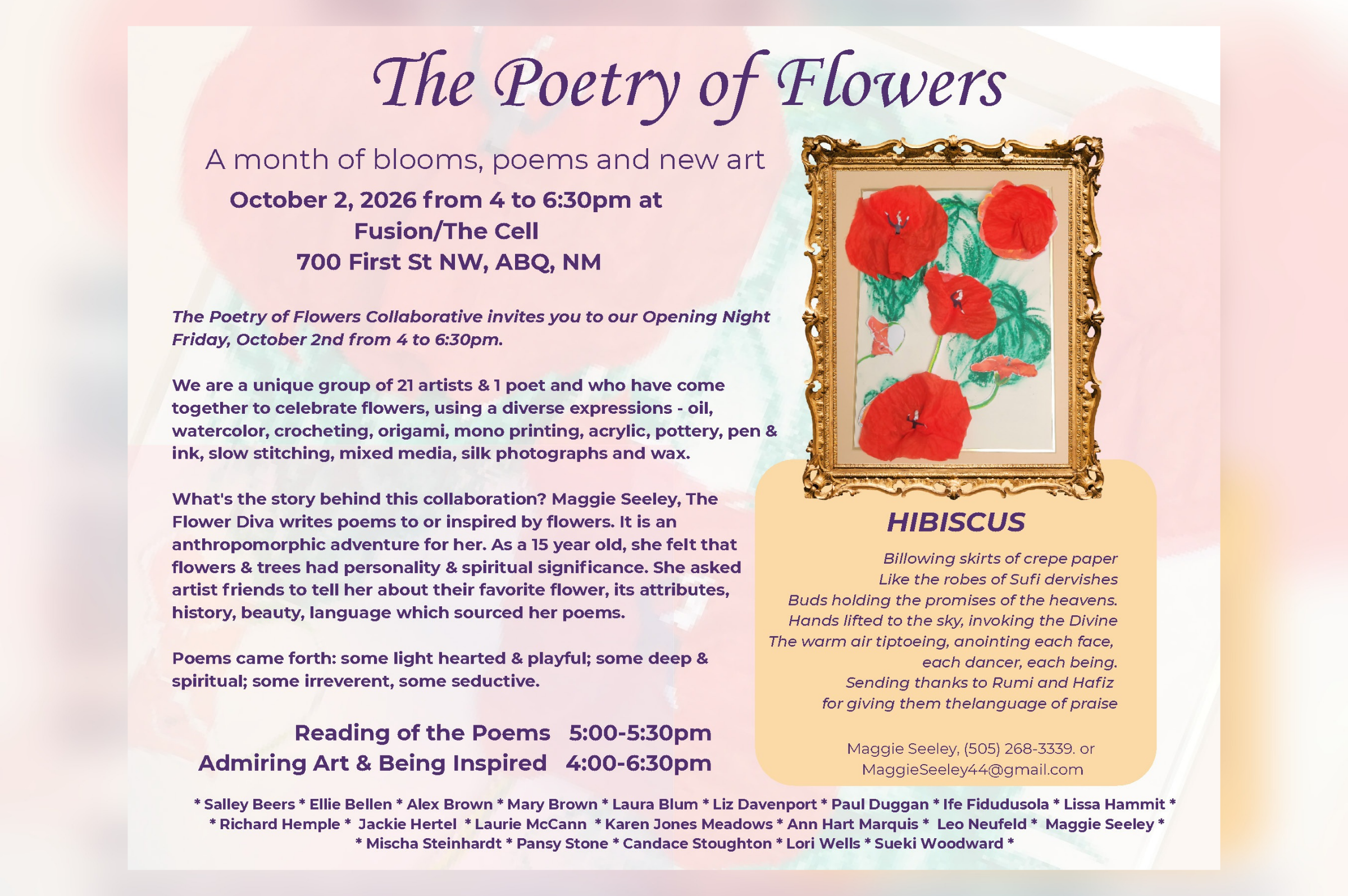 The Poetry of Flowers Exhibition Opening Reception