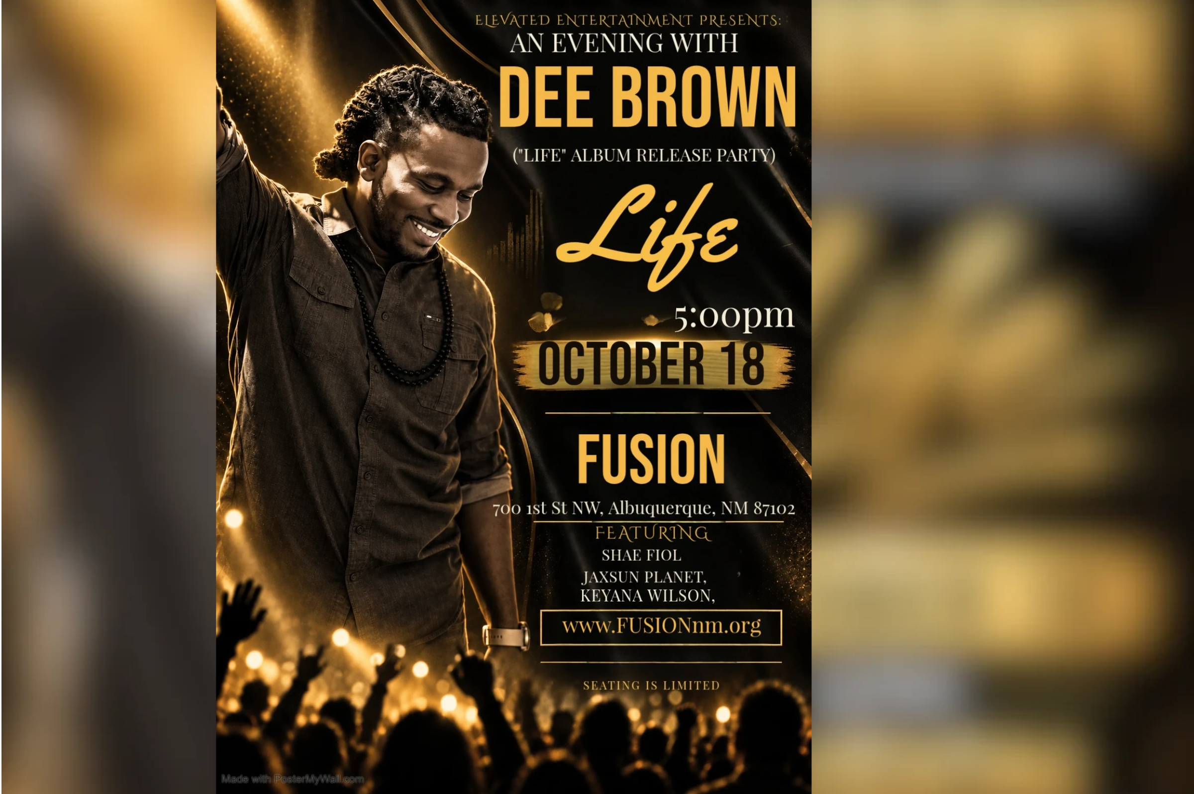 Elevated Entertainment presents: An Evening with Dee Brown (LIFE Album Release Party)