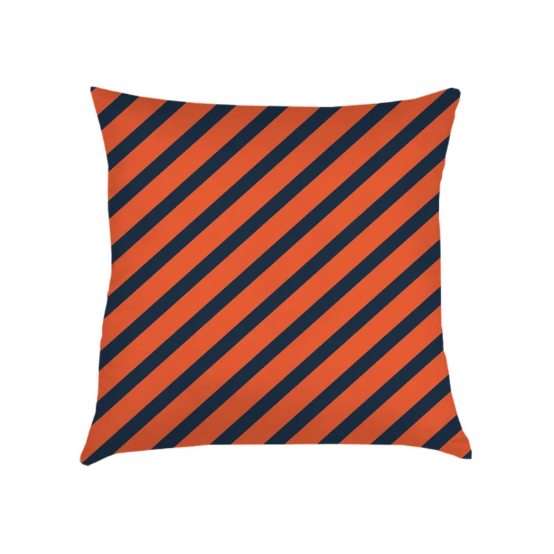 ALMOFADA LISTRAS (CAPA + RECHEIO) | LARANJA E AZUL MARINHO| 50X50CM | R$159,00 cod: KIDS_LJ_0058 CAPAS PODEM SER VENDIDAS SEPARADAMENTE - VALOR R$139,00