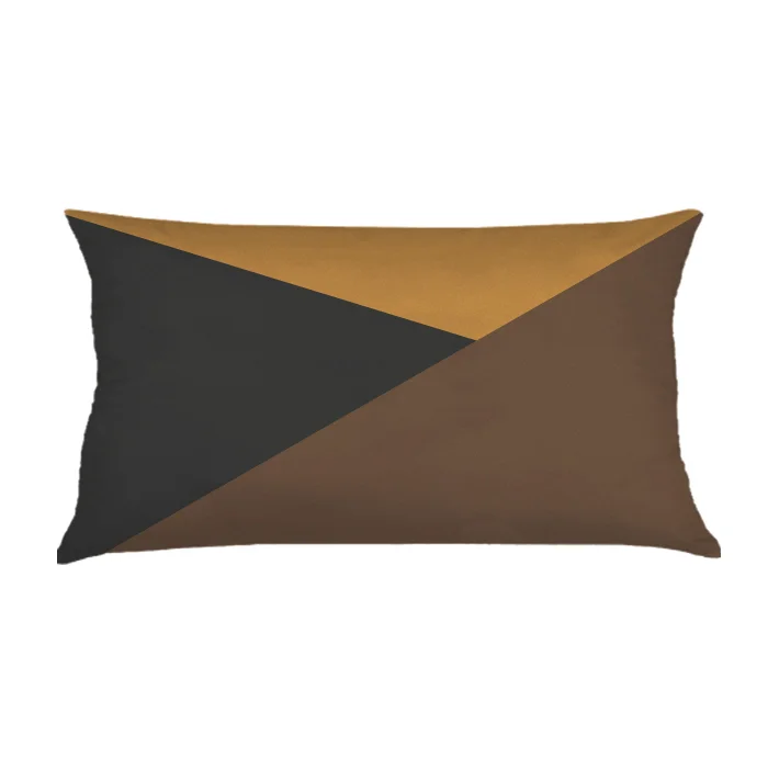 ALMOFADA (CAPA + RECHEIO) | ocre, marrom e preto| 50X30CM | R$159,00 COD: HOME_0051 CAPAS PODEM SER VENDIDAS SEPARADAMENTE - VALOR R$139,00