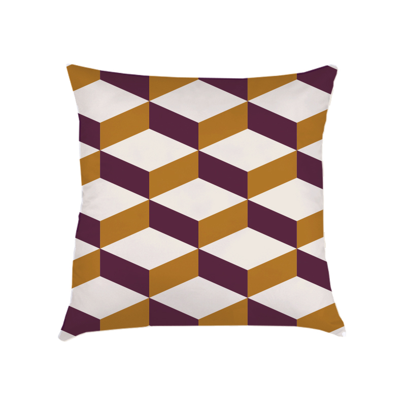 ALMOFADA LOSANGO (CAPA + RECHEIO) | ROXO E OCRE | 50X50CM | R$179,00 COD: HOME_0081 CAPAS PODEM SER VENDIDAS SEPARADAMENTE - VALOR R$159,00