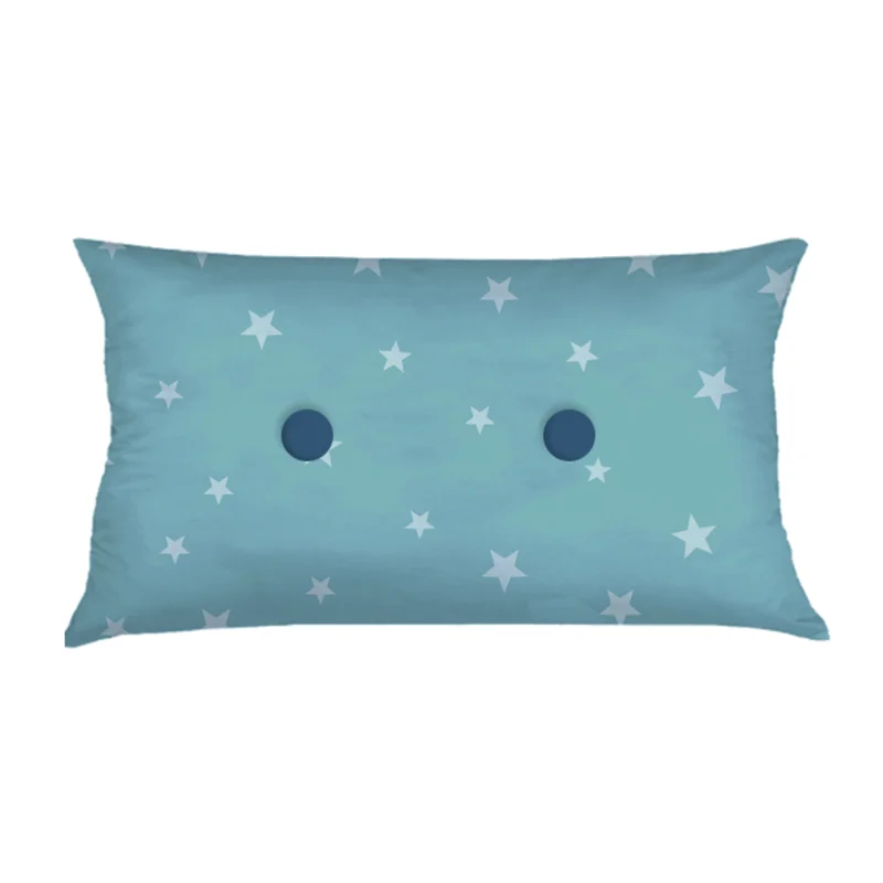 ESTOU EM PRODUÇÃO! JÁ JÁ VOLTO PARA O ESTOQUE! ALMOFADA ESTRELAS | azul ACINZENTADO BOTÕES AZUIS | 48X28CM | R$145,00 cod: KIDS_VR_0019 CAPAS NÃO PODEM SER VENDIDAS SEPARADAMENTE.