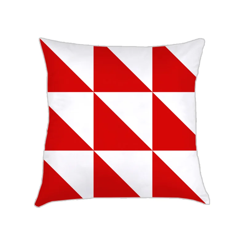 ALMOFADA TRIANGULOS (CAPA + RECHEIO) | vermelho vivo CINZA | 40x40CM | R$149,00 cod: KIDS_VM_0137 CAPAS PODEM SER VENDIDAS SEPARADAMENTE - VALOR R$129,00