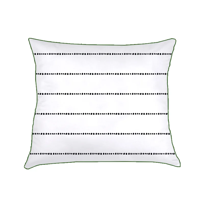 ALMOFADA LISTRAS PONTILHADAS (CAPA + RECHEIO) | PRETO VIVO VERDE | 50X40CM | R$159,00 COD: KIDS_PR_0079 CAPAS PODEM SER VENDIDAS SEPARADAMENTE - VALOR R$139,00