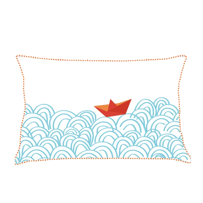 ALMOFADA BAGUETE BARQUINHO (CAPA + RECHEIO) | vermelho vivo LISTRADO | 40x30 CM | R$145,00 cod: KIDS_VM_0136 CAPAS PODEM SER VENDIDAS SEPARADAMENTE - VALOR R$125,00