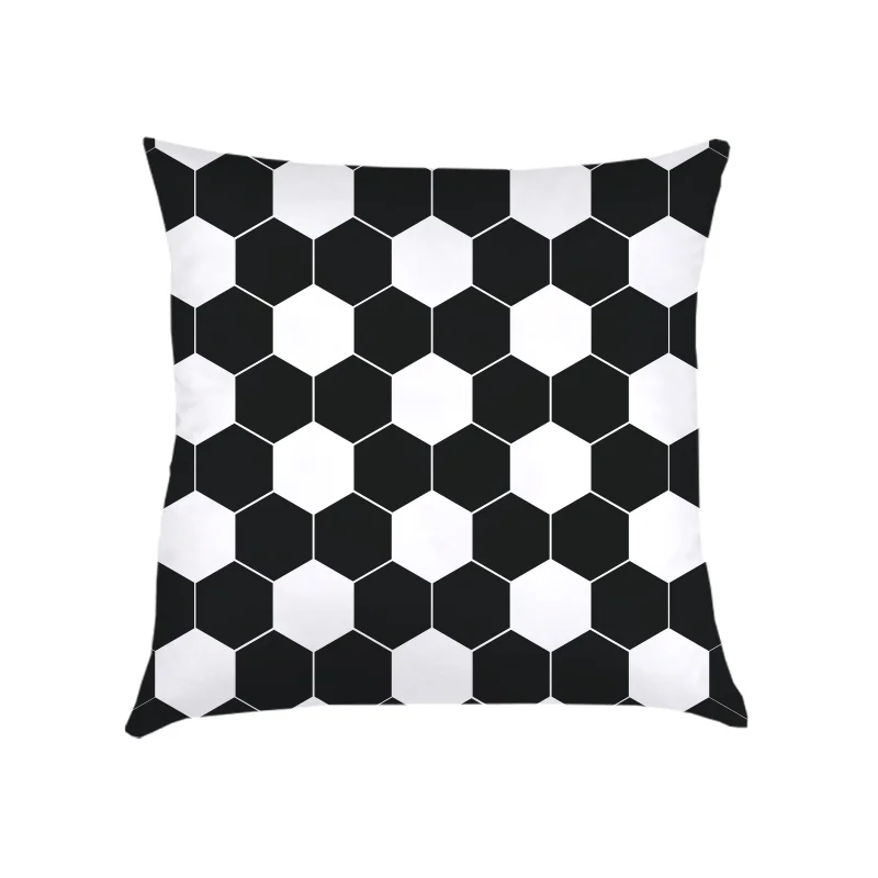 ALMOFADA FUTEBOL (CAPA + RECHEIO) | PRETO/BRANCO | 50X50CM | R$159,00 COD: KIDS_PR_0072 CAPAS PODEM SER VENDIDAS SEPARADAMENTE - VALOR R$139,00