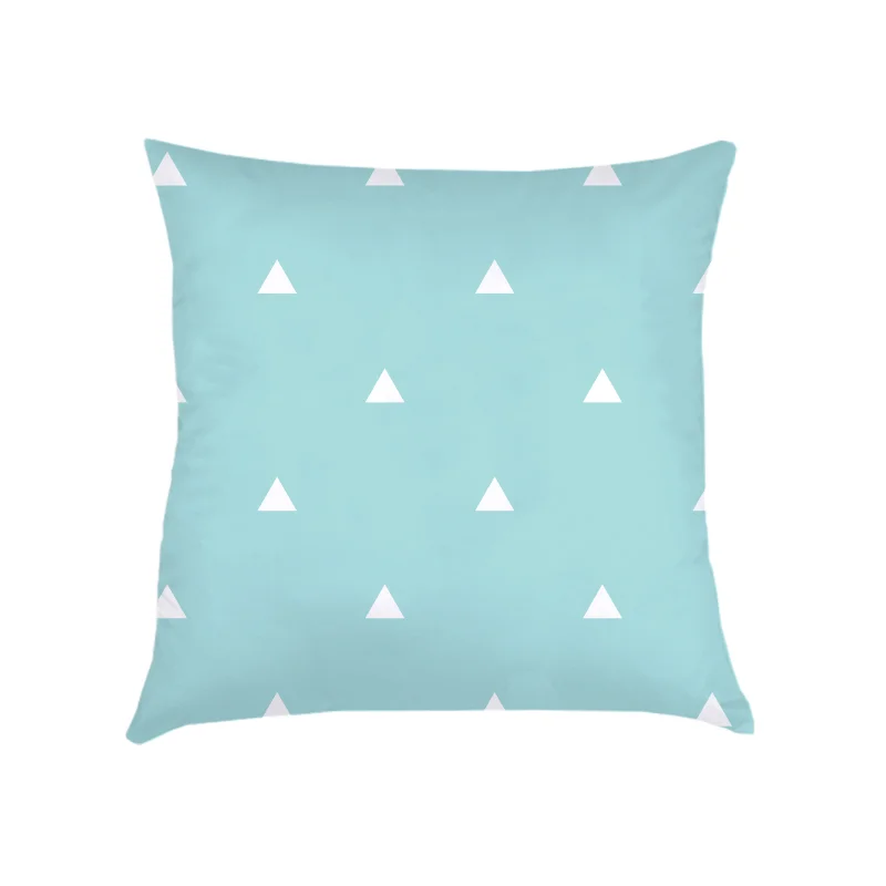ALMOFADA triÂngulos (CAPA + RECHEIO) | azul acqua e vivo rosa | 50X50CM | R$159,00 cod: KIDS_MEN_0063 CAPAS PODEM SER VENDIDAS SEPARADAMENTE - VALOR R$139,00