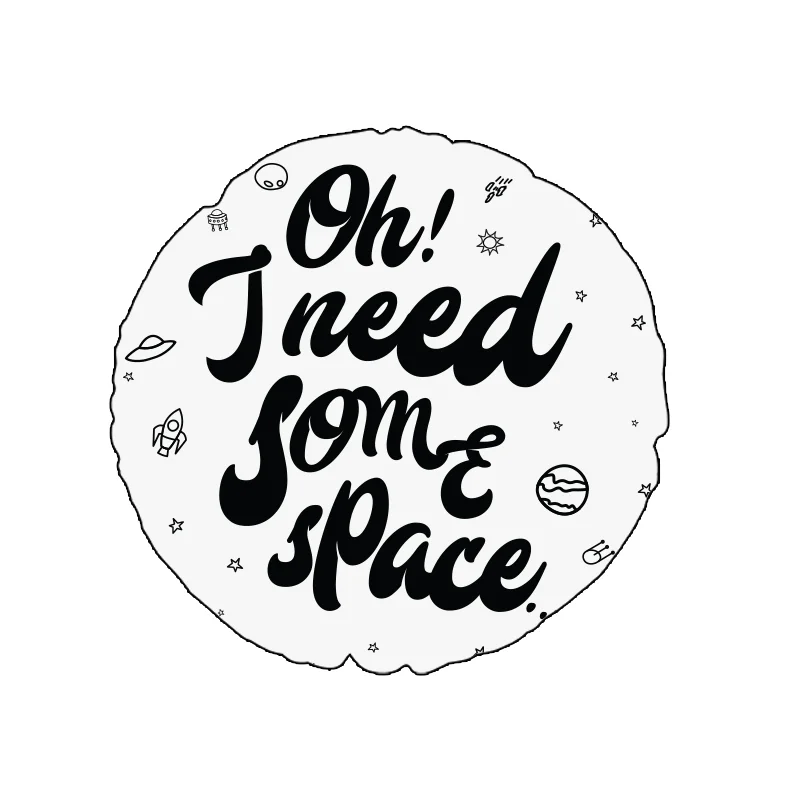 ALMOFADAS I NEED SOME SPACE (CAPA + RECHEIO) | PRETO E BRANCO | 42 x 42CM | R$109,00 COD: KIDS_PB_0160 CAPAS não PODEM SER VENDIDAS SEPARADAMENTE.