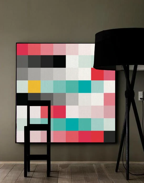 TELA PIXEL 1,30 X 1,30M - PALETA CHICLETE