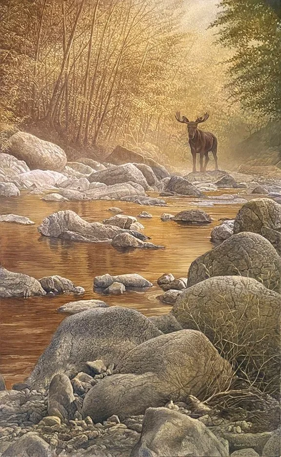 Autumn Stream – Acrylic on Linen