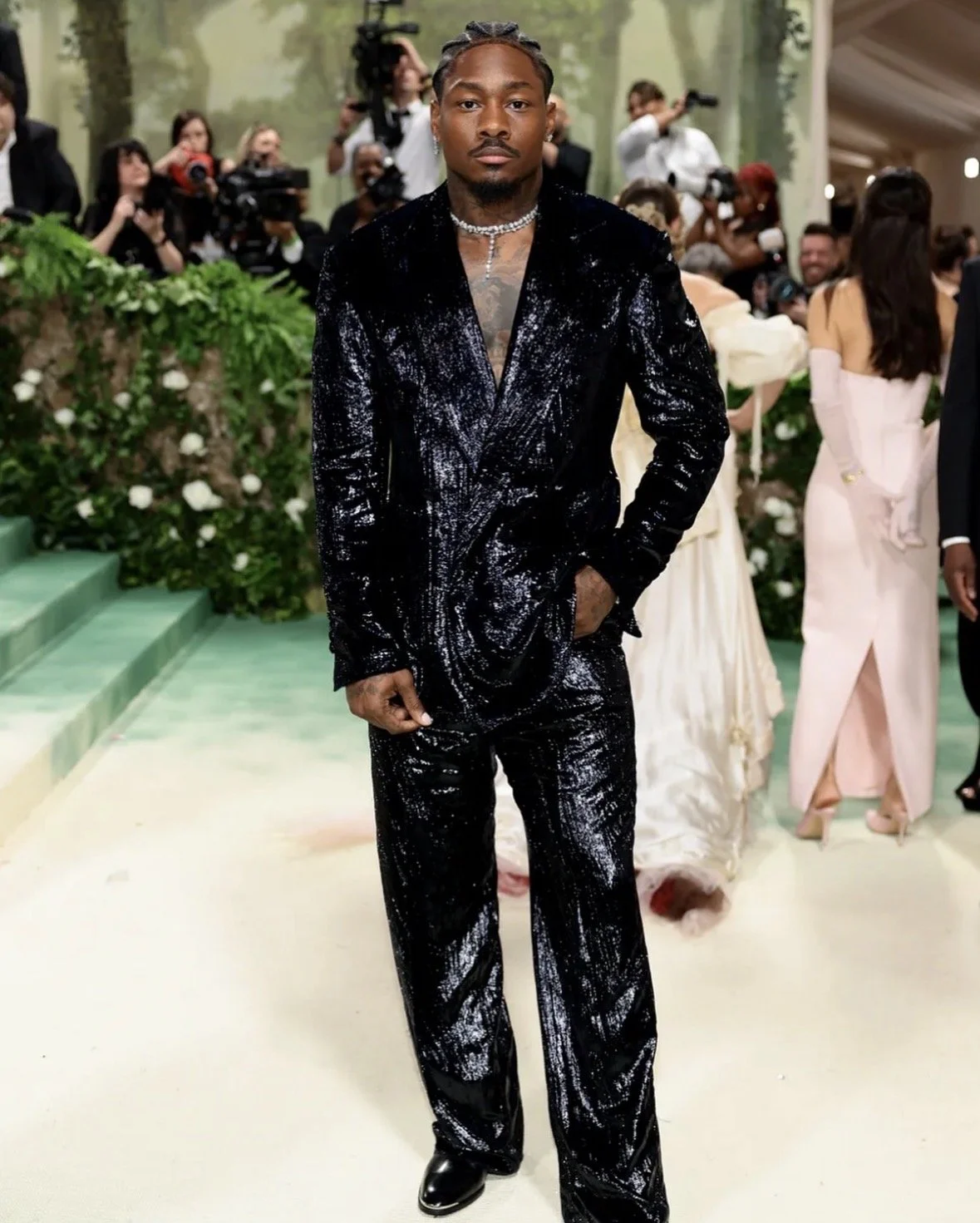  Facial on Stefon Diggs Met Gala 2024 