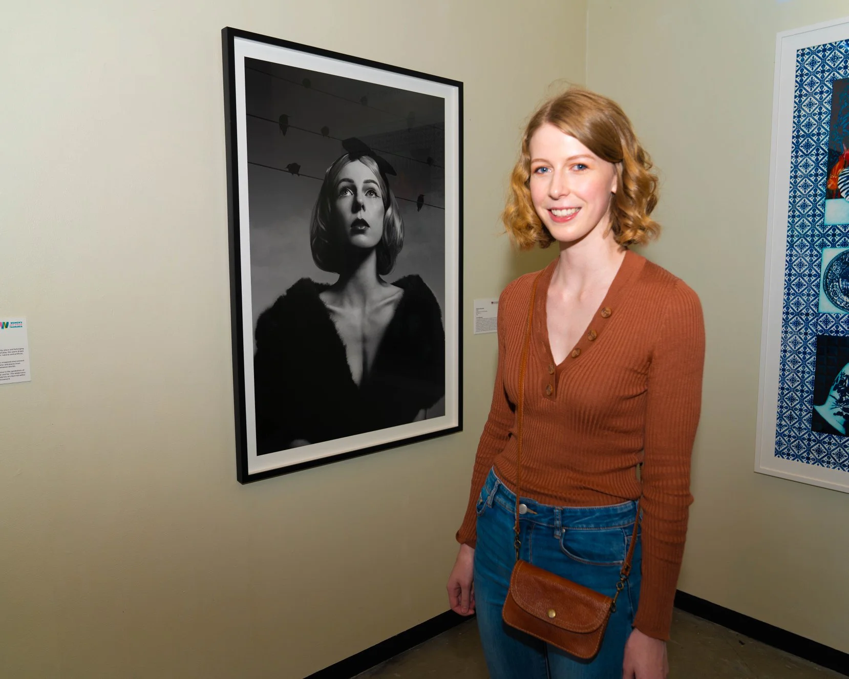 Winner Micheila Petersfield with her work 'Birds'