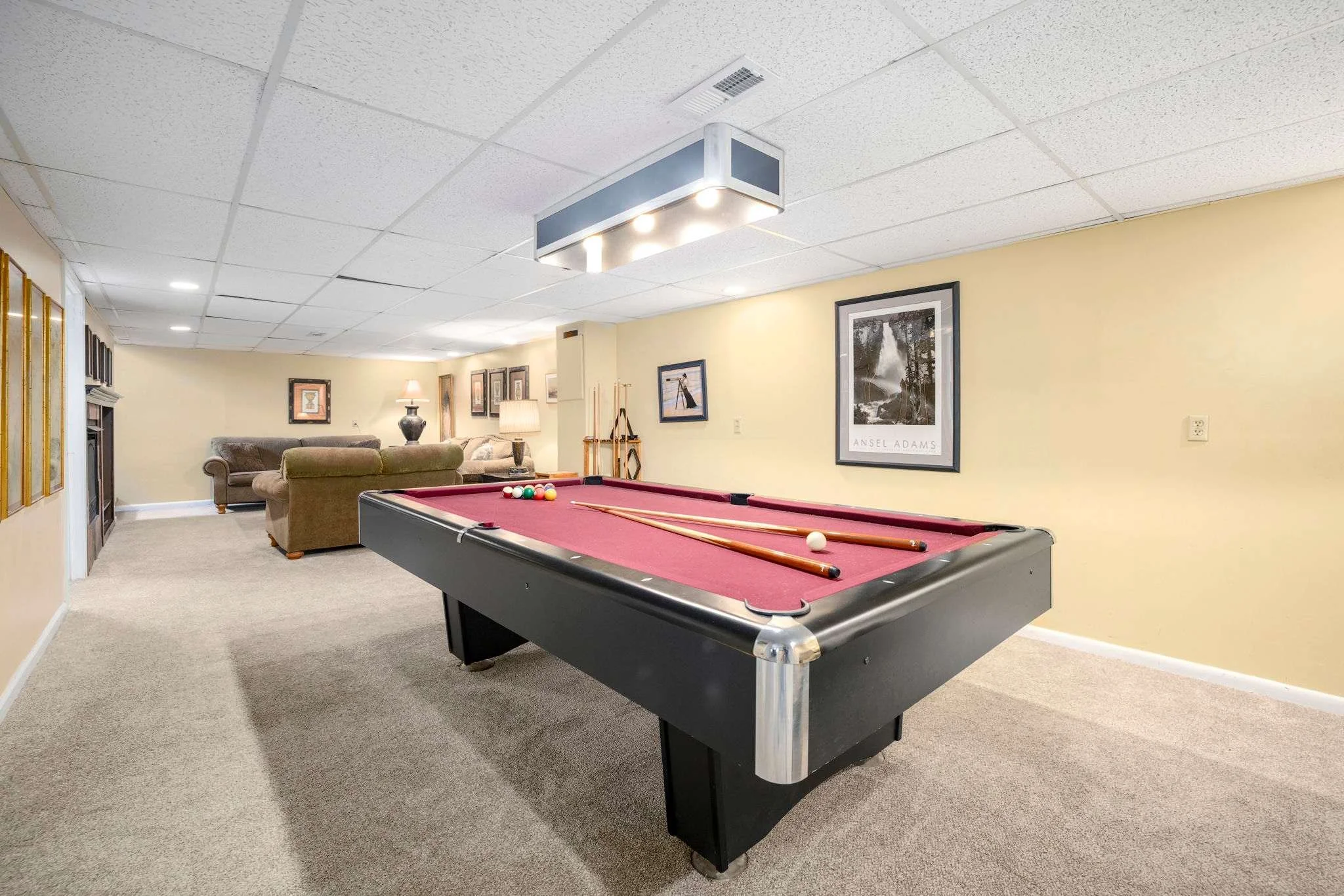 Show off your skills with our game room's pool table! 