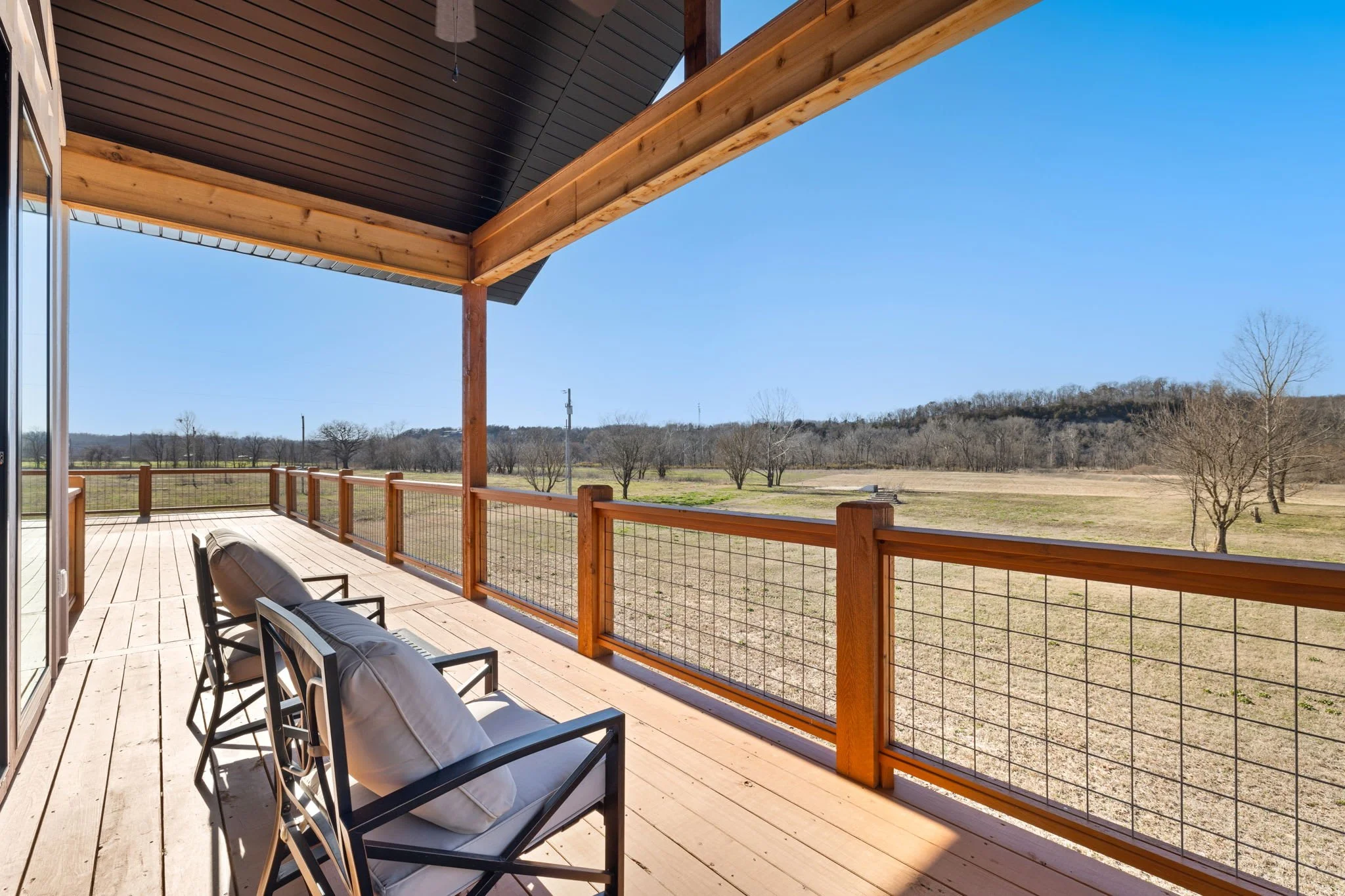 Peaceful views of the river from the decked-out patio! 