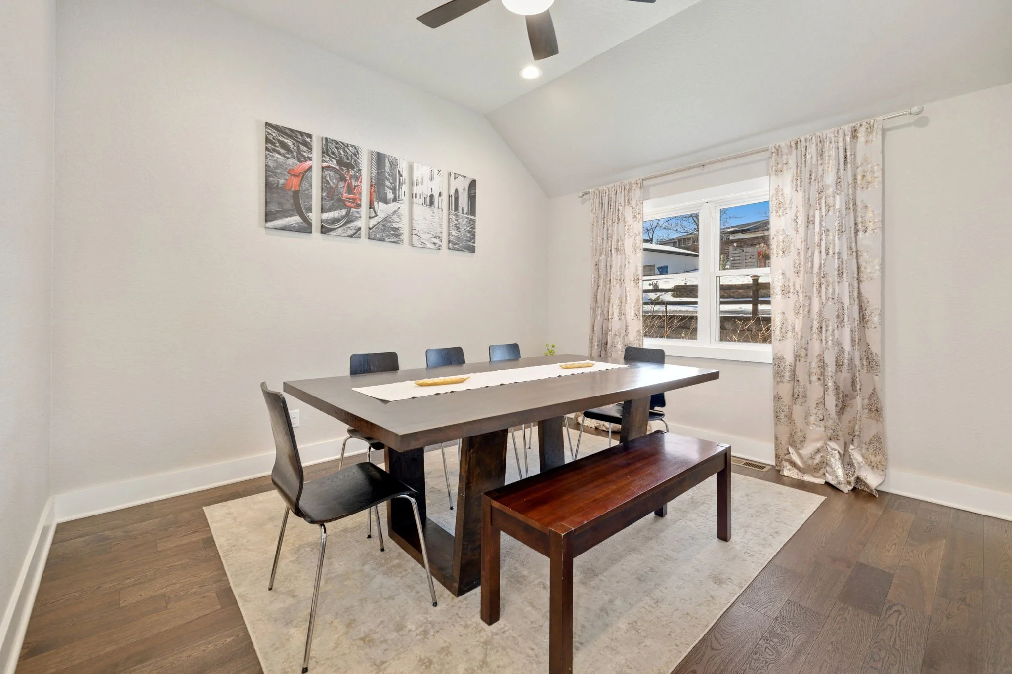 Just off the living room and kitchen is the formal dining area with seating for 8!
