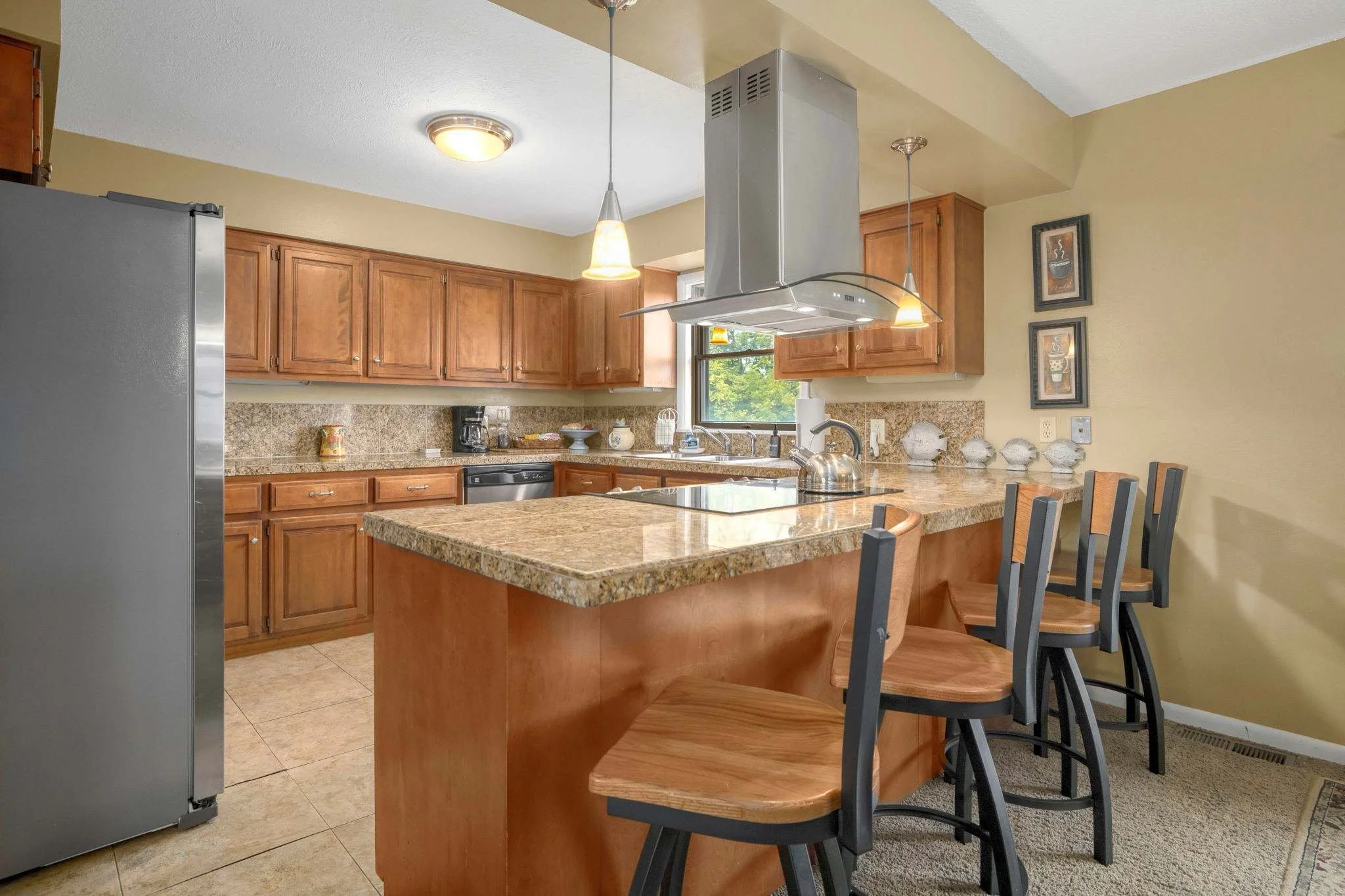 Whip up a delicious meal in the fully stocked kitchen.