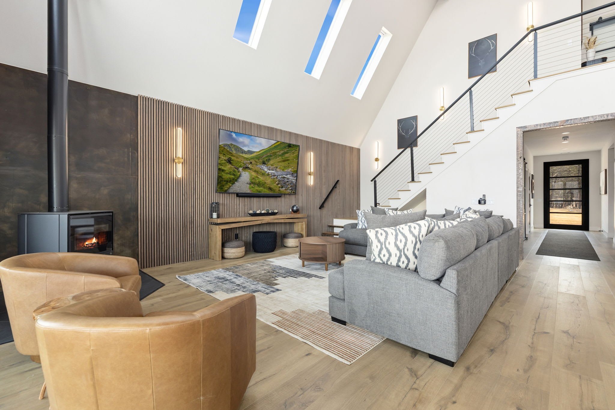 Head upstairs to the loft.