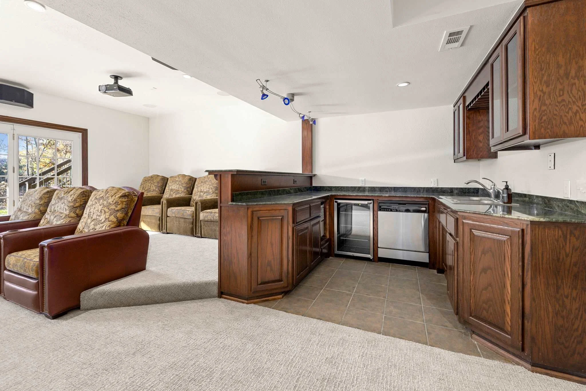 Media room kitchenette.