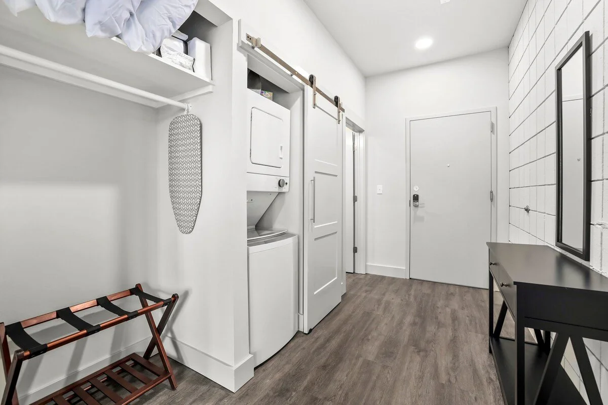 In-home washer and dryer available for guest use.