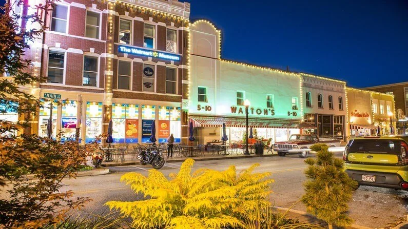 Bentonville is home to Walmart’s world headquarters and the Walmart Museum.